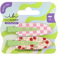 Invisibobble Boldly Clipstar Cherry Topping 2 бр - Щипки за фина и нормална коса