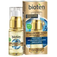 Bioten Hyaluronic Gold Replumpimg Antiwrinkle Eye Serum 15ml - Серум против стареене за очи за намаляване на бръчки, намаляване на торбичките под очите и подпухналостта и стягане на околоочния контур Bioten Hyaluronic Gold Replumpimg Antiwrinkle Eye Serum 15ml - Серум против стареене за очи за намаляване на бръчки, намаляване на торбичките под очите и подпухналостта и стягане на околоочния контур