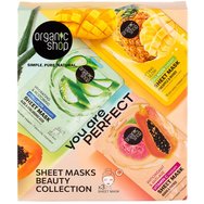 Organic Shop Promo Hyaluron Therapy Hydrating & Restoring Sheet Mask 1 брой & Vitamin C Therapy Antioxidant & Anti Age Sheet Mask 1 брой & Collagen Therapy Lifting & Glow Sheet Mask 1 брой - 