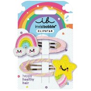 Invisibobble Clipstar Snap Clip Kids Happy Sky 2 бр - Детски щипки за коса Дъга и звезда Invisibobble Clipstar Snap Clip Kids Happy Sky 2 бр - Детски щипки за коса Дъга и звезда