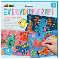 Avenir Everyday Craft Pom Pom Art Axolotl 1 брой - Играчка за ръчни занимания & творческа активност морско животинче, за деца над 3 години