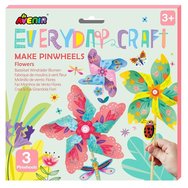 Avenir Everyday Craft Make Pinwheels Flowers Ежедневни творчески занимания с ръчни изработки Вятърни въртележки Цветя, за момичета от 3 години 1 брой
