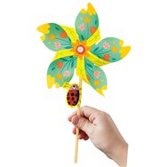 Avenir Everyday Craft Make Pinwheels Flowers Ежедневни творчески занимания с ръчни изработки Вятърни въртележки Цветя, за момичета от 3 години 1 брой