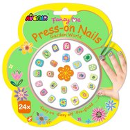 Avenir Fancy me Press on Nails Garden World Самозалепващи нокътчета за момичета със сладки фигурки за уникален стил 24 броя