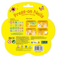 Avenir Fancy me Press on Nails Garden World Самозалепващи нокътчета за момичета със сладки фигурки за уникален стил 24 броя