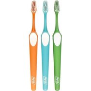 Tepe Supreme Soft Toothbrush 3 части - зелено / синьо / оранжево - Мека четка за зъби с ергономична дръжка и 2 нива на влакна за по-добър достъп