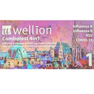 Wellion Combo 4in1 Sars-CoV-2, Influenza A+B & RSV Ag Rapid Test 1 бр - Самодиагностичен тест за качествено откриване на антигени Covid-19, грип A/B и RSV с назофарингеална проба