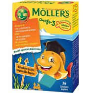 Moller’s Ω3 Kids Fish Orange-Lemon 36 Softgels - Хранителна добавка Ω3 за деца в желета във формата на риба с вкус на портокал и лимон Moller’s Ω3 Kids Fish Orange-Lemon 36 Softgels - Хранителна добавка Ω3 за деца в желета във формата на риба с вкус на портокал и лимон