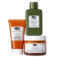 Origins PROMO PACK Glow & Believe GinZing 50ml, Mega Mushroom 50ml & Scrub Cleanser 30ml