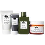 Origins Promo Best of Origins Checks And Balances Face Wash 30ml & Clear Improvement Face Mask 15ml & Mega-Mushroom Lotion 50ml & Face Gel Moisturizer 50ml & Тоалетна чанта