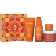 Origins Promo Ginzing Refreshing Scrub Cleaner 50ml & Glow-Boosting Serum 30ml & Energizing Gel Cream With Caffeine & Niacinamide 50ml & Brightening Eye Cream 5ml