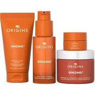 Origins Promo Ginzing Refreshing Scrub Cleaner 50ml & Glow-Boosting Serum 30ml & Energizing Gel Cream With Caffeine & Niacinamide 50ml & Brightening Eye Cream 5ml