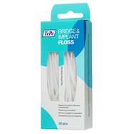 TePe Bridge & Implant Floss Зъбен конец с гъбеста секция, подходящ за почистване на импланти и мостове 30 бр TePe Bridge & Implant Floss Зъбен конец с гъбеста секция, подходящ за почистване на импланти и мостове 30 бр