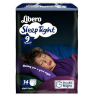 Libero Sleep Tight No9 (22-37kg) Night Pants, 14 пелени Libero Sleep Tight No9 (22-37kg) Night Pants, 14 пелени