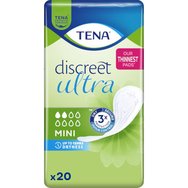 Tena Discreet Ultra Mini Тънки неароматизирани салфетки за лека инконтиненция 20 броя