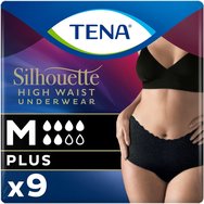 Tena Silhouette Plus Black Underwear Бельо с висока талия за умерена до тежка инконтиненция в черно, 9 бр - Medium Tena Silhouette Plus Black Underwear Бельо с висока талия за умерена до тежка инконтиненция в черно, 9 бр - Medium