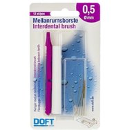 Doft Envelope Interdental Brushes Висококачествени интердентални четки 12 броя - Размер 0.5mm Фуксия