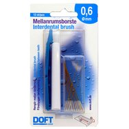 Doft Interdental Brush Интердентални четки 0.6мм сини 12 бр Doft Interdental Brush Интердентални четки 0.6мм сини 12 бр