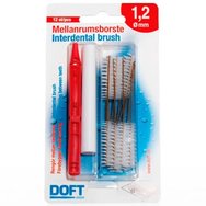 Doft Envelope Interdental Brushes Висококачествени интердентални четки 12 броя - Размер 1.2mm Червено