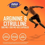 Now Foods Sports Arginine 500mg & Citrulline 250mg 120veg.caps Now Foods Sports Arginine 500mg & Citrulline 250mg 120veg.caps