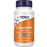 Now Foods L-Carnitine 250mg Fitness Support 60 veg.caps - Хранителна добавка, която подпомага сърдечно-съдовото здраве и производството на енергия