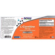 Now Foods L-Carnitine 250mg Fitness Support 60 veg.caps
