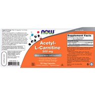 Now Foods Acetyl L-Carnitine 500mg 50veg.caps Now Foods Acetyl L-Carnitine 500mg 50veg.caps