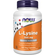 Now Foods L-Lysine 500mg 100veg.caps - Хранителна добавка с аминокиселината лизин за подсилване на имунната система, предотвратяване на обострянията на херпес симплекс & по-ефективно усвояване на калция Now Foods L-Lysine 500mg 100veg.caps - Хранителна добавка с аминокиселината лизин за подсилване на имунната система, предотвратяване на обострянията на херпес симплекс & по-ефективно усвояване на калция