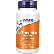 Now Foods L-Theanine 100mg 90veg.caps - Хранителна Добавка с Аминокиселина L-теанин & Екстракт от Зелен Чай Без Кофеин с Успокояващо & Анксиолитично Действие Now Foods L-Theanine 100mg 90veg.caps - Хранителна Добавка с Аминокиселина L-теанин & Екстракт от Зелен Чай Без Кофеин с Успокояващо & Анксиолитично Действие