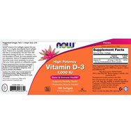 Now Foods Vitamin D3 1.000 IU 180 Softgels Now Foods Vitamin D3 1.000 IU 180 Softgels