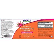 Now Foods Vitamin D3 2.000 IU 120 Softgels Now Foods Vitamin D3 2.000 IU 120 Softgels