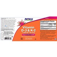 Now Foods Vitamin D-3 1000iu & K-2 45mcg 120caps