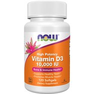 Now Foods Vitamin D3 10.000 IU Хранителна добавка с най -бионаличната форма на витамин D 120 softgels Now Foods Vitamin D3 10.000 IU Хранителна добавка с най -бионаличната форма на витамин D 120 softgels