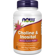 Now Foods Choline & Inositol 100veg.caps - Хранителна добавка с холин & инозитол за метаболизма на мазнините, добро здраве на черния дроб & контрол на холестерола Now Foods Choline & Inositol 100veg.caps - Хранителна добавка с холин & инозитол за метаболизма на мазнините, добро здраве на черния дроб & контрол на холестерола