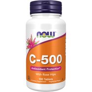 Now Foods Vitamin C-500 With Rose Hips за ефективната функция на имунната система 100tabs Now Foods Vitamin C-500 With Rose Hips за ефективната функция на имунната система 100tabs