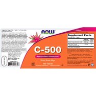 Now Foods Vitamin C-500 With Rose Hips 100tabs Now Foods Vitamin C-500 With Rose Hips 100tabs