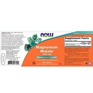 Now Foods Magnesium Malate 1000mg 180tabs