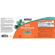 Now Foods GTF Chromium 200mcg 200tabs Now Foods GTF Chromium 200mcg 200tabs