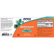 Now Foods Selenium 100mcg Yeast Free Selenomethionine Vegetarian 100 tabs