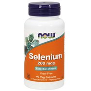 Now Foods Selenium 200mcg Yeast Free Selenomethionine Vegetarian Хранителна добавка антиоксидант Подобряване на щитовидната жлеза 90tabs
