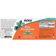 Now Foods Zinc Picolinate 50mg 60veg.caps Now Foods Zinc Picolinate 50mg 60veg.caps