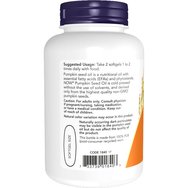 Now Foods Pumpkin Seed Oil 1000mg Хранителна добавка с масло от тиквени семки, студено пресовано, богато на есенциални мастни киселини & фитостероли, идеално за здравето на простатата 100 Softgels