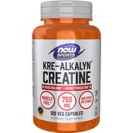 Now Foods Kre-Alkalyn® Creatine 750mg Хранителна добавка, чиста креатин формула 120 Caps Now Foods Kre-Alkalyn® Creatine 750mg Хранителна добавка, чиста креатин формула 120 Caps