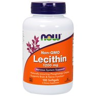 Now Foods Lecithin 1200mg Non-Gmo Лецитинова хранителна добавка за контрол на теглото и профилактика на холестерола 100Softgels