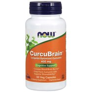 Now Foods CurcuBrain™ 400mg Хранителна добавка, силна формула на куркумин за повишаване на паметта 50veg.caps