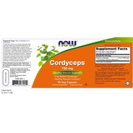 Now Foods Cordyceps 750mg Хранителна добавка с антиоксидантни свойства, поддържа здрав имунитет 90veg.caps