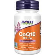 Now Foods CoQ10 100mg With Hawthorn Berry Добавка за здрава сърдечно -съдова система с антиоксидантно действие 30veg.caps