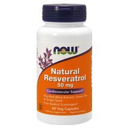 Now Foods Natural Resveratrol 50mg Хранителна добавка Ресвератрол със силни антиоксидантни свойства 60veg.caps