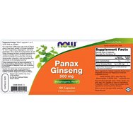 Now Foods Panax Ginseng 500mg 100veg.caps