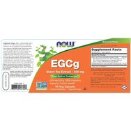 Now Foods Egcg Green Tea Extract, Мощен антиоксидант с високи концентрации на полифеноли 400 mg 90 капсули